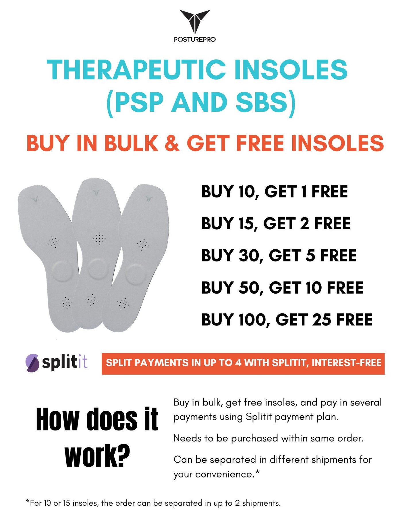 Buy 10 Insoles get 1 FREE