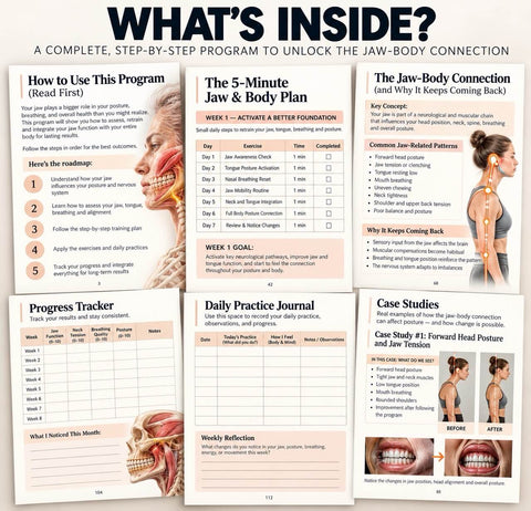 Posturepro Jaw and Body Connection posture course showing the posture connection between head alignment and the whole body