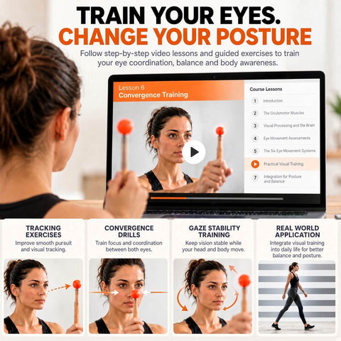 Posturepro NeuroVision step-by-step neuro vision training video lessons for coordination, balance and posture
