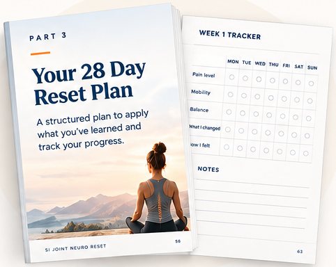 Part 3 of the guide, Your 28-Day Reset Plan, open at the week 1 tracker